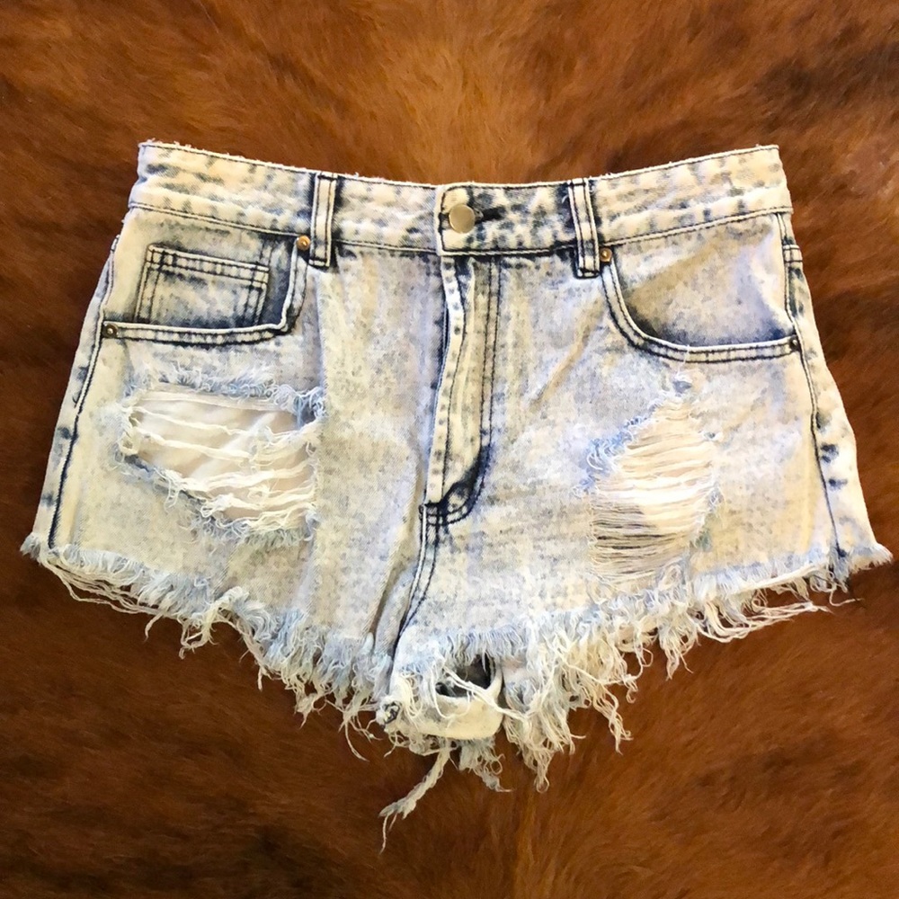Forever 21 Distressed Jean Shorts
